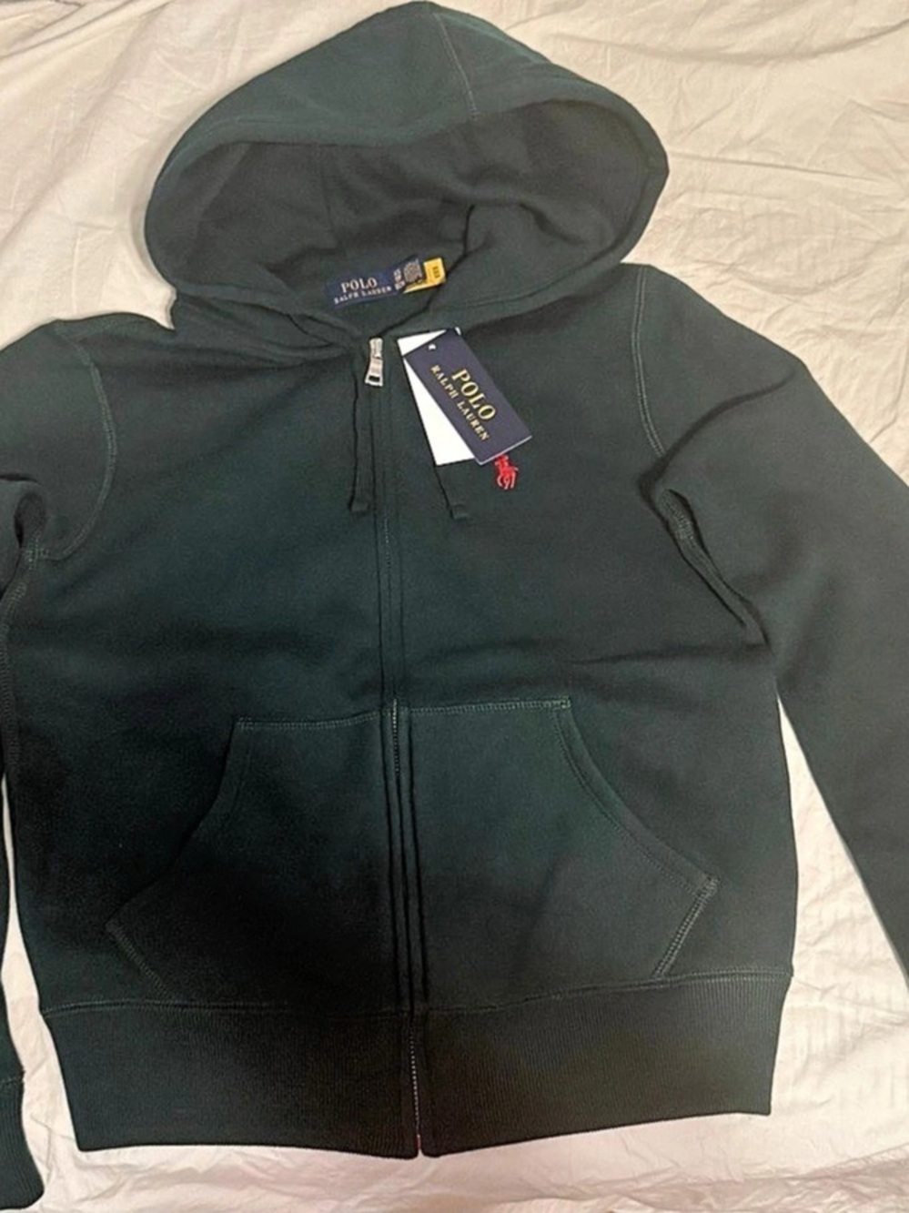 Polo Ralph Lauren Double-Knit Full-Zip Hoodie Green XS